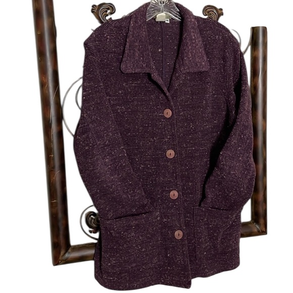 Women’s size medium the territory ahead purple cotton/polyester/acrylic jacket - Picture 1 of 9